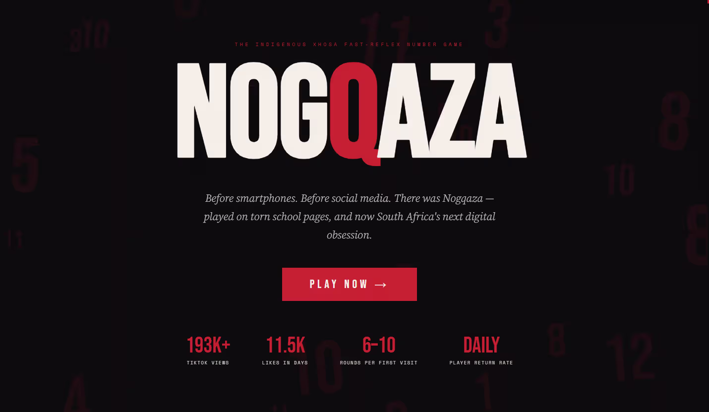 Nogqaza A fast reflex Xhosa game by reserved designs.