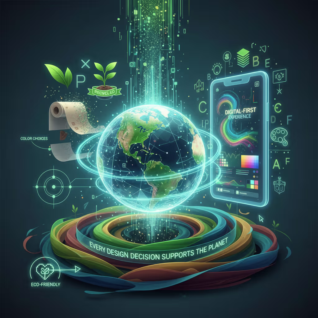 Sustainable graphic design – eco materials & digital-first