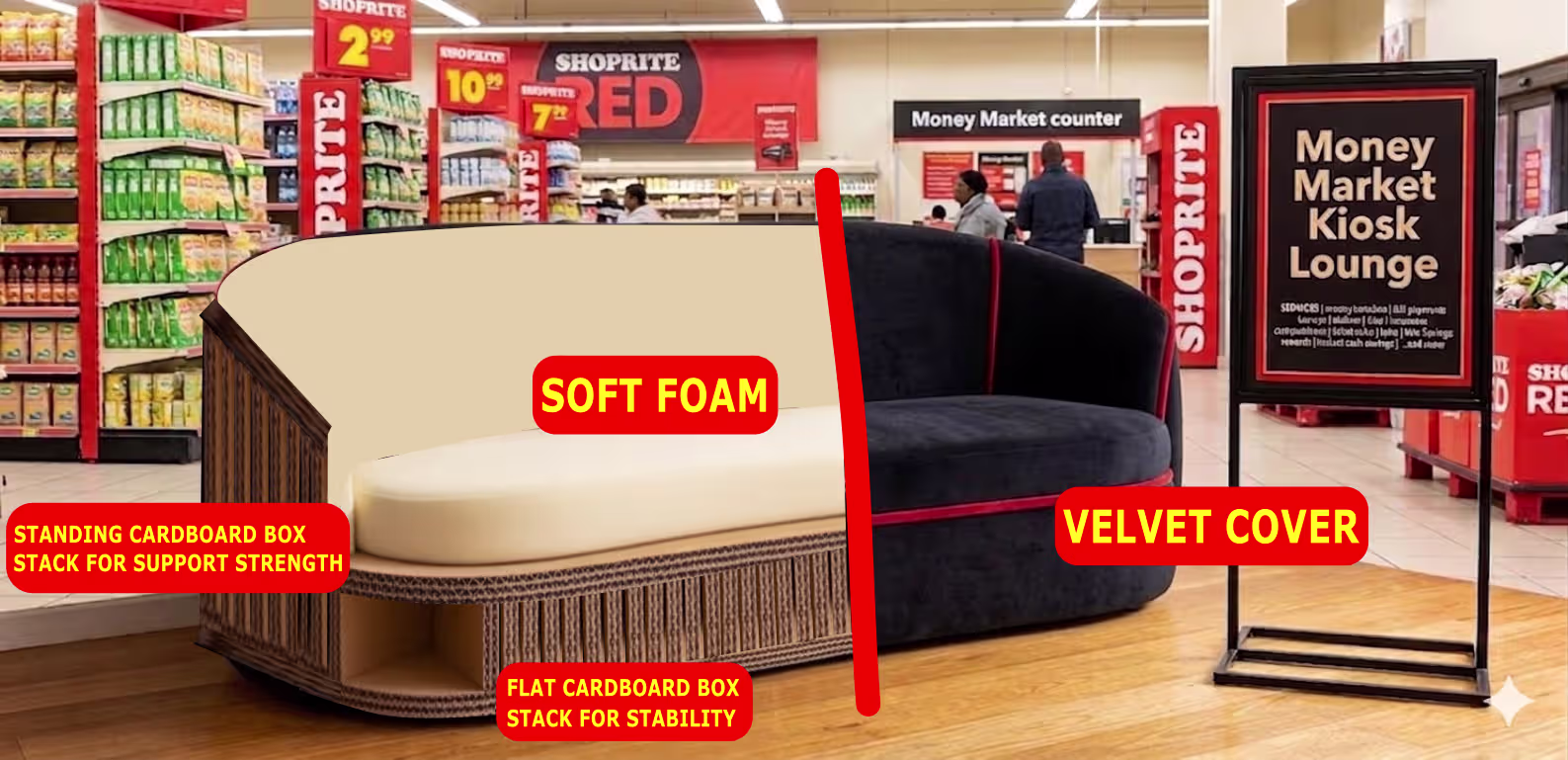  Eco Lounge seating — lightweight, sustainable, comfortable